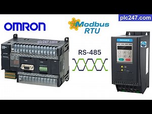 Omron CP1H "Modbus RTU" Inovance MD200 Tutorial
