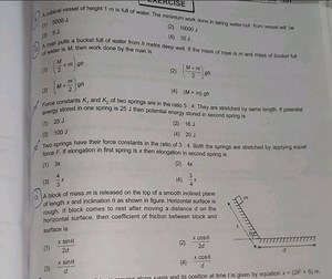 (. Force constants K_{1} and K_{2} of two springs are in the ra... | Filo