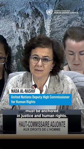 21K views · 820 reactions | #Libya | Speaking at the UN Human Rights Council, United Nations Human Rights deputy chief Nada Al-Nashif stressed that any sustainable political settlement must be anchored in justice and human rights. #HRC60 | UN Human Rights Council | Facebook