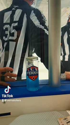 1.7K views · 42 reactions | Ref saw the camera and said, ‘nope, not today.’ Smoothest frame exit of all time   @beachindrinks #VernalOilers #linesman #smoothexit | Vernal Oilers | Facebook