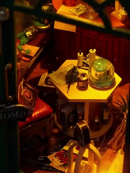 Sorcerer's Magic Shop Prebuilt Book Nook Kit: DIY Miniature Bookshelf Insert With LED - Etsy