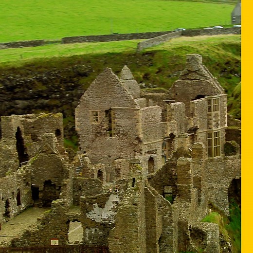 The ruins of Dunluce Castle perch atop a dramatic basalt crag, over an enchanting gatehouse to the Mermaid's Cave. It is a site steeped in history and lore, love and tragedy. http://on.natgeo.com/2mLeCYV | National Geographic Travel
