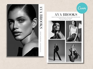 Editable Model Comp Card Template: Professional Design (canva File) - Etsy UK