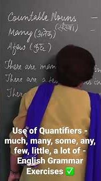 Use of Quantifiers - much, many, some, any, few, little, a lot of - English Grammar Exercises ✅ 7
