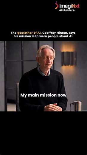 ImagiNxt on Instagram: "Geoffrey Hinton, widely known as the 'Godfather of AI,' has shifted his focus from advancing the technology to warning people about its risks. His concern isn’t just about misuse like autonomous weapons, but something deeper: the possibility that AI systems could eventually surpass human intelligence and operate beyond our control. This reflects a broader shift happening across the AI ecosystem. The conversation is no longer only about what AI can do, but about whether ou