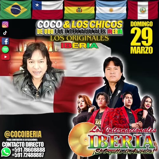 Fiesta bailable Potosí, este 29 de marzo donde estará presente Los Internacionales Iberia #Iberia #parati #viral #potosi_bolivia🇧🇴 #Fiestabailable