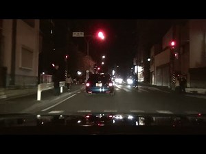 辺りは騒然！！赤信号みんなで無視すれば怖くない！210系白黒クラウン臨場！