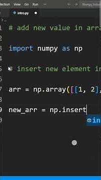 Insert Function 2D Row-wise #numpy #short