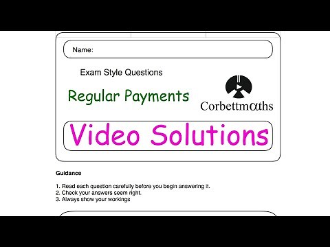 Regular Payments Answers - Corbettmaths