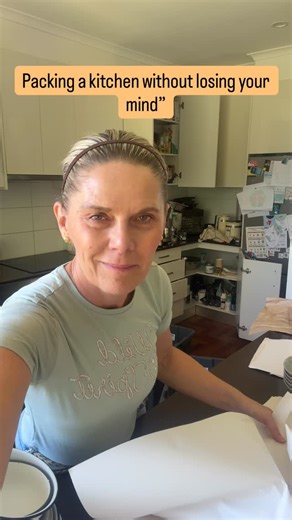 Janka | Sydney Home Organiser + NLP on Instagram: "Okay, kitchen packing my calm, no-breakage method. Step one: set up three zones. Keep, Donate, Bin. If you haven’t used it in a year, it doesn’t move with you. Next: start with the ‘rarely used’ stuff—vases, serving platters, big pots, appliances you only use sometimes. For plates and bowls: pack them on their edge like records, not stacked flat—less breakage. Wrap glasses individually, and fill gaps with tea towels or dishcloths—saves space and