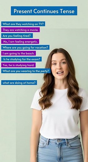 Present Continous Tenses question and answer #shorts