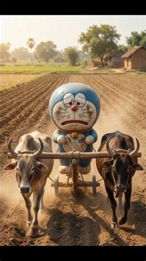 poor doraemon working on a farm to save sick nobita#doraemon #shorts #nobita