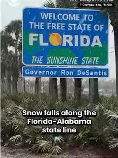 Snowfall Hits Florida Panhandle in Unusual Cold Front