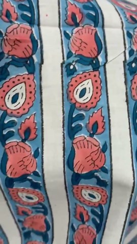 Sanganeri Block Print Cotton Fabric - Beige Indian Fabric by the Yard - Etsy UK