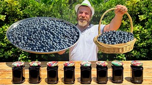 Homemade blueberry jam made all-natural the old-school cottage way