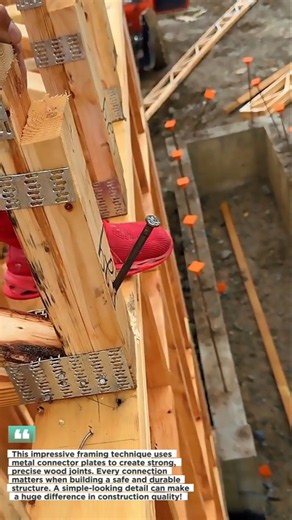 Framing Wood Like a Pro 🏗️ #Construction #Carpentry #Woodworking #Building