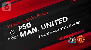 Link Live Streaming Liga Champions PSG vs MU di Vidio, Sengit di Parc des Princes