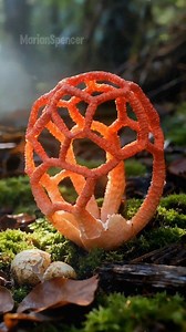 Clathrus pusillus - Nature’s Living Lattice 🍄 Born from decay, this tiny stinkhorn unfolds like alien geometry. No effects. No fantasy. Just the quiet mechanics of nature doing something strange-and perfect. Look closer. The forest always hides its wonders. . . #ClathrusPusillus #Stinkhorn #FungiWorld #MacroNature #AI #canada #ontario #relaxation #outdooractivities | Marian spencer