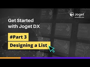 Get Started with Joget DX Part 3 - Designing a List