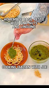  Basil pesto with roasted pinenuts and fettuccine pasta!!! ...