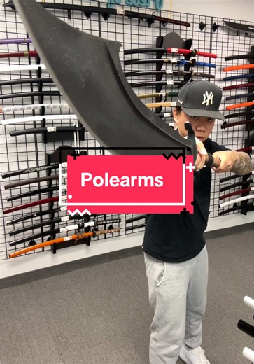 Because sometimes you just need 6 feet of social distance… with a blade 🤭 #medievaldepot #mississauga #polearm #polearms #halberd #spear #naginata #podao #pudao #guandao #spearhead #spearheads