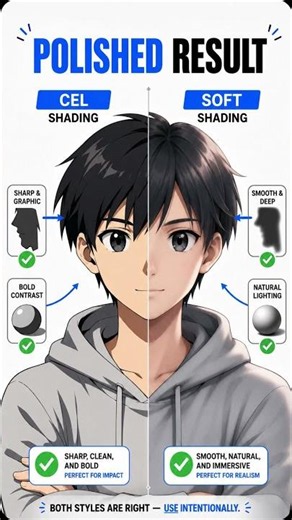 Drawing Shading: Cel vs Soft Explained