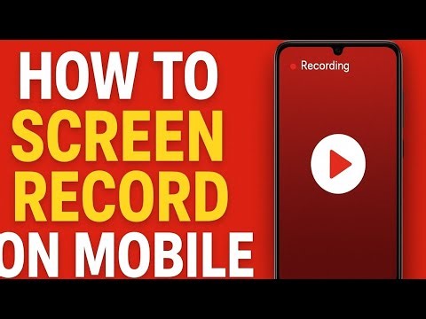 🎥 How to Screen Record on Mobile (Android) | Step-by-Step Tutorial