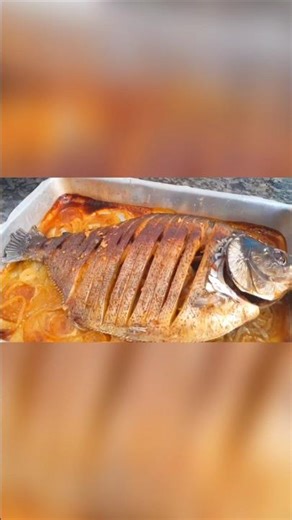 Oven-baked pacu fish #fabriciorecipes