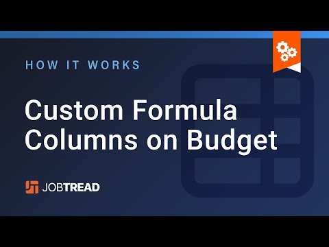 Custom Formula Columns on Budget