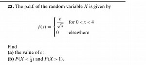 The p.d.f. of the random variable X is given byf(x) = \begin{... | Filo