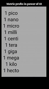 1.5K views · 53 reactions | Metric prefix in power of 10 Important values #maths #mathstricks #viral #trending | mathswalaamitsir | Facebook