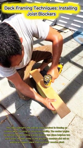 Deck Framing Techniques: Installing Joist Blockers