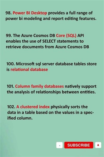 Azure Data Fundamentals DP - 900 Q 98 - 102 \u00100 EXAM PASS