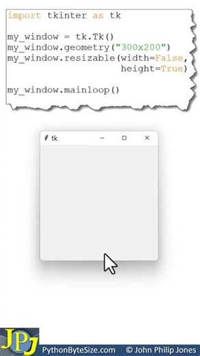 Fixing the width of a tkinter window
