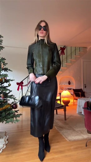 vintage donna karan pony hair jacket, nour hammour leather skirt, jimmy choo suede boots, vintage spazzolato prada bag