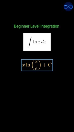 Integration of Logarithm Function Using Integration by Parts Method 😎 | #maths #integration #class12