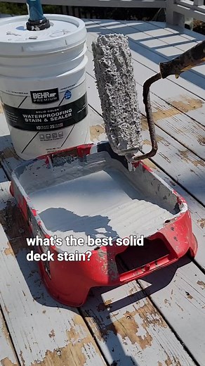 9.2K views · 49 reactions | What is your favorite Solid Deck Stain? #deckstain #decks #behr #roller | Go Build Stuff | Facebook