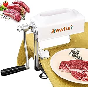 Newhai Manual Meat Tenderizer Machine Commercial Meat Flatten Tool Heavy Duty Tenderizer Tool Aluminum Alloy for Beef Pork Chicken Steak