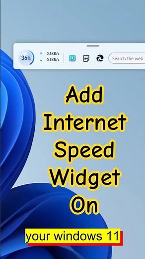 How to Enable Live Internet Speed Widget on Windows 11 (Official Method)