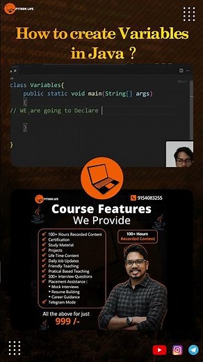How to Create Variables in Java? | Java Variables for Beginners | PythonLife