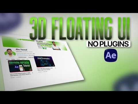 3D Floating UI Animation in After Effects (No Plugins) | Step-by-Step Tutorial