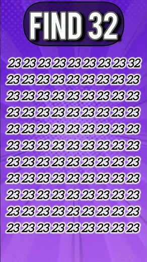 Find 32 in so many numbers #quizquestions #mindbendingquiz #quiz