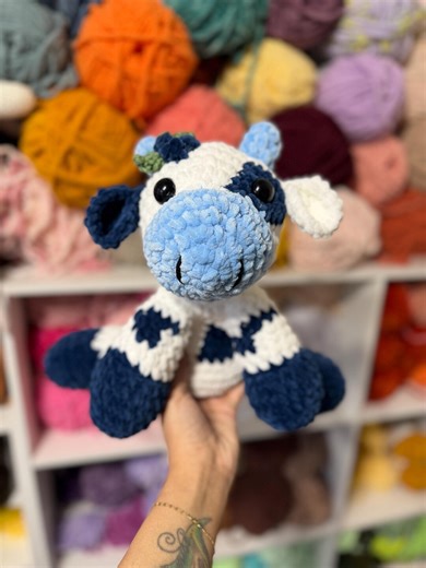 Blueberry Cow | Crochet Cow | Crochet Blueberry Cow | Cow Plush - Etsy