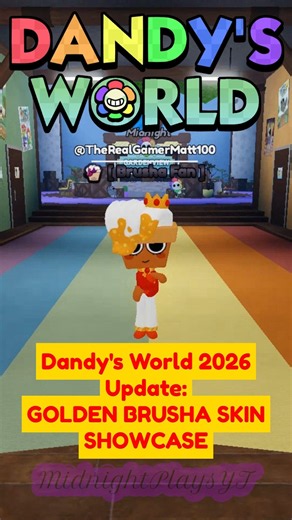 Dandy's World 2026 Update: GOLDEN BRUSHA SKIN SHOWCASE 👑 🖌 🎨b🖼