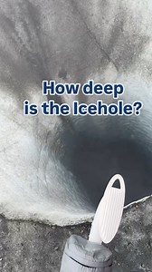 How deep is it?! Well we went back with the #Bell505 which has a very accurate radar altimeter…and hovered over the hole😅 Yup, we fly over the sketchy sh!t so you don’t have to.😆 #icehole #moulin #glacier #alaska | Leigh Coates