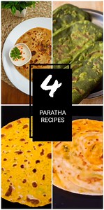 1K views · 1.2K reactions | 4 Unique & Tasty Paratha Recipes #cooking4foodies #kolkatafoodies #delhifood #bengalifood #bengalirecipe #recipereels #odiafoodies #villagefood #paratharecipes #alooparatha #masalaparatha #punjabifood #palakparatha #pumpkinparatha #breakfastrecipes #tiffinboxideas #breakfastideas | Cooking 4 Foodies | Facebook
