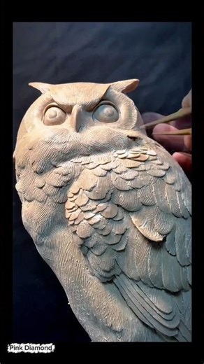 Amazing Owl Sculpture Making From Clay 🦉 | Satisfying Art Process #shorts #handmadeart #handcraft