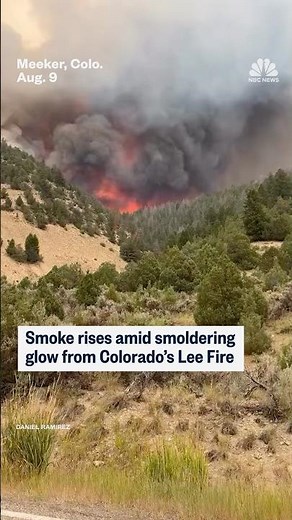 Video shows smoke and smoldering glow from the Lee Fire in Colorado