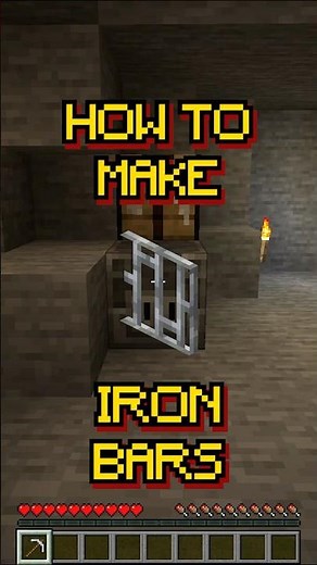 #shorts Minecraft: How to make Iron Bars