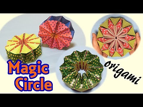Awesome Origami Magic Circle | How to make a Transforming Origami Toy | Paper Box DIY